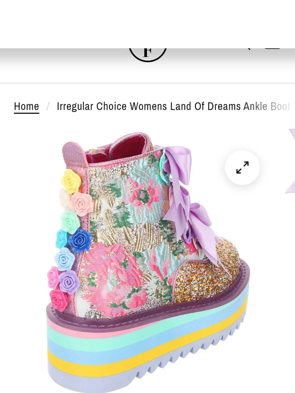 LAND OF DREAMS Platform Boot, Size 11 (42) Irregular Choice